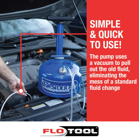 Topsider Extractor Vacuum Oil Change Pump 8 Quart No Electricity Needed For 4 Cycle Engines ATVs Boats Large Vehicles in use