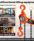 6 Ton Manual Lever Chain Hoist With 20 Ft Lift Height Heavy Duty Come Along Winch, images of construction, warehouse, car repair use