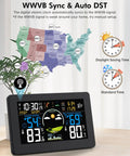 Dope Wireless Indoor Outdoor Weather Station With 7.5 Inch VA Display Remote Sensor Temperature And Humidity Weather Forecast