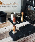 Coffee Tamper Mat For Portafilter 8x8 Inches Silicone Tamping Pad Non Slip Heat Resistant Barista Accessory For Espresso Machines