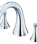 Two Handle Roman Tub Faucet Trim Kit In Chrome Finish Valve Not Included High Rise Slip On Spout 3 Hole 8 To 12 Inch Installation