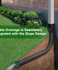 4 Inch Slope Drainage Grate Cover With Rain Diverter And Yard Drain Emitter For Sump Pump Discharge And Downspout Extensions, Green