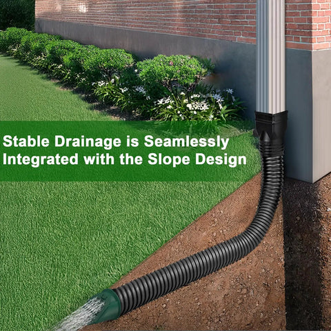 4 Inch Slope Drainage Grate Cover With Rain Diverter And Yard Drain Emitter For Sump Pump Discharge And Downspout Extensions, Green