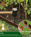 Lawn Edging Kit 100 Foot With 90 Spikes 2 Inch Tall Landscape Border Roll Brown For Garden Beds Lawns Flower Beds Grass