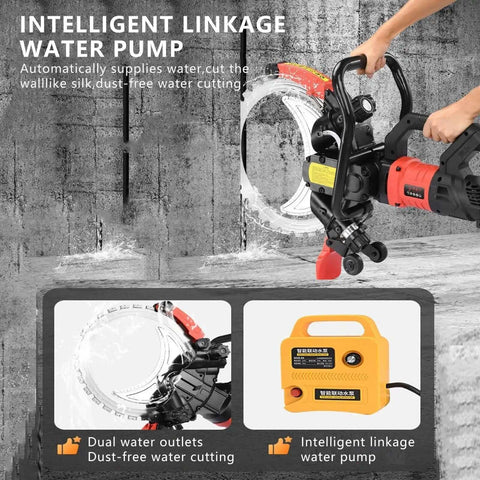 16 Inch Electric Concrete Annular Cutter Brushless 9500W Ring Saw with Intelligent Linkage Water Pump for dust-free cutting.