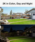 Dual Lens Solar Wireless Outdoor Security Cameras No Blind Spots With 2K Full HD Video And 360 Degree Pan Tilt Color Night Vision