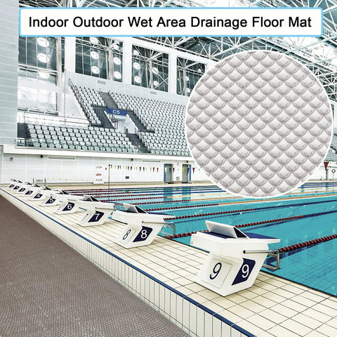 Drainage Floor Mat 3x13 Ft Non Slip Mesh Floor Cover For Wet Areas Pool Garage Patio Garden Restaurant Industrial Use