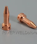 Pro Grade Plasma Cutter Torch Consumables Kit For PT 23 And PT 27 featuring copper electrodes side view