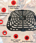 No Mess Game Changer Air Fryer Crisp Plate And Grill Rack Built For Instant Pot Vortex Plus 5 8 Qt and 6 Qt XL Models, non-stick design.