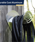 Heavy Duty Aluminum Hose Holder Wall Mount For Outdoor Gardens 200 Foot Reel For Half Inch Hoses Sturdy Garden Hose Rack