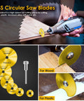 Gold Cutting Wheel Set For Rotary Tools With HSS Circular Saw Blades Resin Cutting Discs And Diamond Cutting Wheels Ideal For Metal Plastic Cuts DIY Projects And Small Shop Upgrades