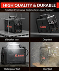 3 In 1 Flux MIG Arc And Lift TIG Welder 110V Inverter undergoing vibration, drop, waterproof, and dust tests.