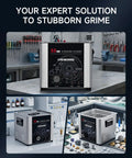 Heavy Duty Ultrasonic Cleaner With Sweep Function And 33khz Frequency, showing 15L stainless tank for tough grime cleaning.