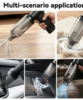 Two In One Air Duster And Mini Vacuum With 4000mAh Battery Brushless Motor 8000Pa Suction And 120MPH Thrust Car And Computer Cleaning in use