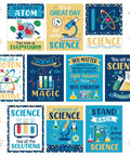 Science Classroom Decoration Banner And Poster Set For Teachers, Motivational Bulletin Board Cutouts with colorful science icons