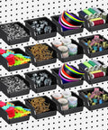 16 Pack Black Pegboard Bins With Metal Hooks Heavy Duty Plastic Storage Organizer for garage workshop and craft room.