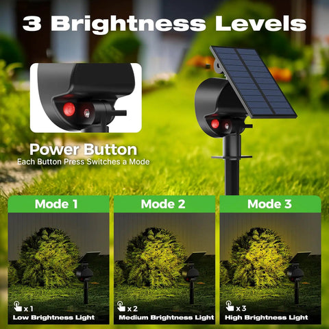Kick Up Your Backyard Game With Pro Grade Solar Spot Lights Outdoor Waterproof, Fully Adjustable Landscape Lighting, Smart Sun Tracking Panels, Heavy Duty Weatherproof Design For Serious Nighttime Vibes