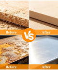 Before and after results using 3 Inch Wet Dry Sanding Discs Polishing Kit, showing wood and metal surfaces polished.