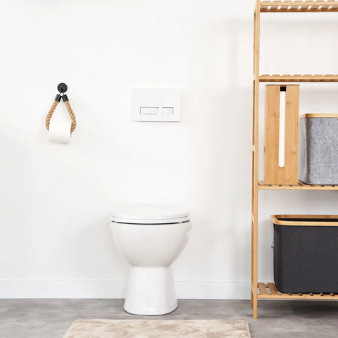 Bamboo Toilet Paper Storage Holder With Lid On A Sturdy Bamboo Base, Space Saving Roll Dispenser That Fits Up To 4 Standard Rolls