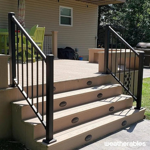 Stanford Aluminum Railing Brackets For Indoor And Outdoor Use, Built To Last And No Fuss, Durable Black Textured Finish