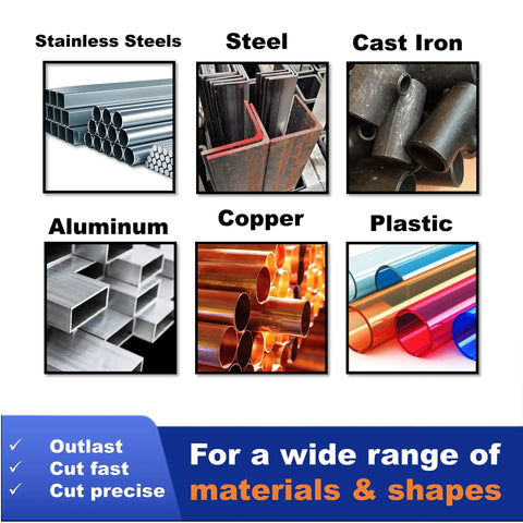 Various materials for 20 Pack 2 Inch Thin Cutting Wheels For Metal And Stainless Steel Cut Off Discs with Three Eighths Inch Arbor