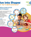 Totally Hands On Dive Into Shapes Sea Themed Geometry Set For Kids With Colorful Sticks And Curves To Build 2D And 3D Shapes Spark Creative Thinking And Boost STEM Skills; kids building shapes