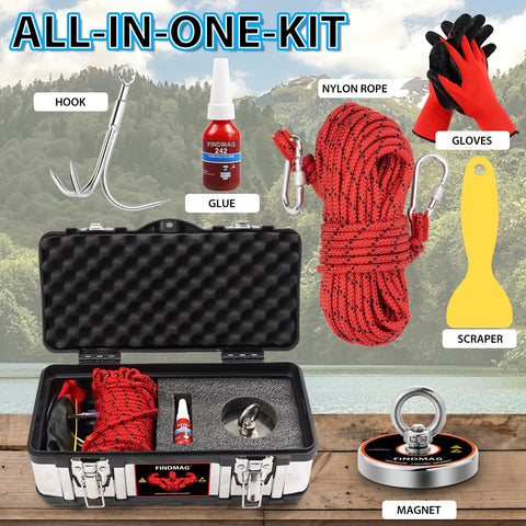 Heavy Duty Magnet Fishing Kit With 2.95 Inch Neodymium Magnet And 700 Lbs Pull For Easy Retrieval In Rivers Lakes Beaches And Lawns Beast Magnetic Pickup Tool For Finding Lost Gear