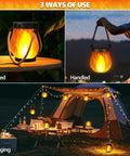 3 ways to use 2 Pack Gen2 Solar Lantern Lights With USB C Ultra Real Flame Warm White Outdoor Pathway And Patio Lighting