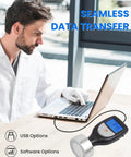 Scientist using a Portable Water Activity Meter For Food Testing with Software and USB Data Ultra Lightweight Under 100 Grams