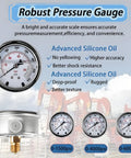 Pressure gauges from 7 In 1 Hydraulic Nitrogen Pressure Test Kit With Accumulator Charging System For Quick Fill Nitrogen
