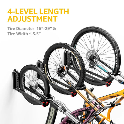 Swivel Bike Wall Mount No Heavy Lifting Required For Garage Hanger Space Saving Bike Rack Holds Up To 77 Lbs Easy To Load And Unload