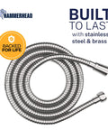 Ultra Flexible Metal Shower Hose 72 Inch Chrome Stainless Steel With Silicone Core Kink Free Replacement Hose Coiled View