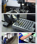Heavy Duty 1200W Electric Tapping Machine For M6 To M30 Steel And Aluminum Holes in use on metal, showcasing precision tapping.