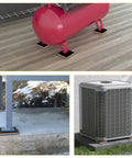 Heavy Duty Rubber And Cork Vibration Isolation Pads Four Pack Six Inch under air compressor and HVAC units for noise control.