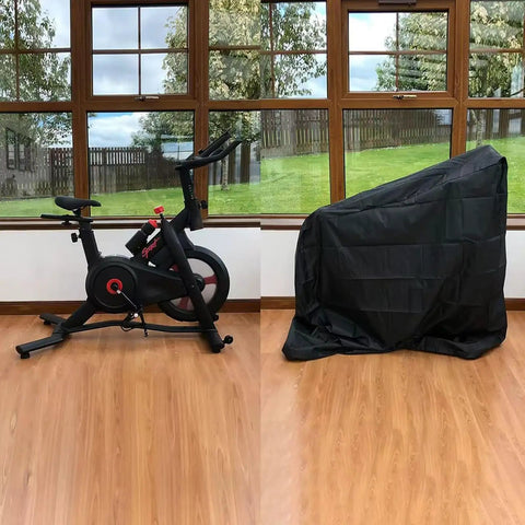 All Weather Indoor Outdoor Exercise Bike Cover For Cannondale Smart Trainer Ecosystem Setup 2022 To 2025 on bike