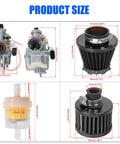 VM22 26mm Carburetor Kit Replacement For Predator 212cc Engines And Compatible Mini Bike Go Kart Models product size dimensions chart