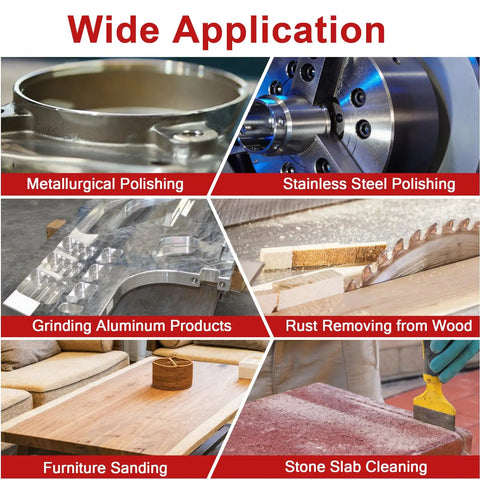 Various applications of Eleven Piece Drill Wire Brush Set With One Quarter Inch Round Shank For Beating Paint And Rust Off Metal And Wood.