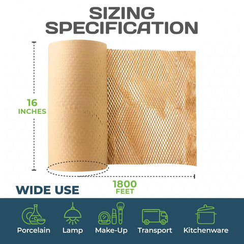 HexaFil Honeycomb Packing Paper For Moving And Shipping Eco Friendly Filler That Provides Cushioned Packing Material For Fragile Items