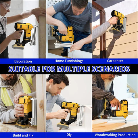 Heavy Duty 18 Gauge Cordless Brad Nailer And Electric Staple Gun Delivers Killer Brushless Performance For Precision Diy Woodworking Battery Powered Dual Function Nailing Tool Includes One Thousand Nails Ready To Roll Right Away.