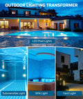 Plug And Play 100W Pool Light Transformer 120V AC To 12V 13V 14V AC Multi Tap Low Voltage Power Supply For Pool Lights Spa Landscape