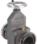 Big Bore 5 Inch Storz X Storz Gate Valve Rated At 280 Psi with durable aluminum alloy, used for firefighter pumpers and hydrants.