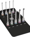 Torx HF Zyklop 3 Bit Socket Set One Half Inch Drive Holding Function 9 Piece Non Impact Sockets in Textile Box