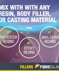 Milled Fiberglass Filler For Gel Coat And Auto Surface Repair, Pro Grade Glass Fiber Powder For mixing with resins, close-up