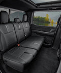 Ford F150 Seat Covers Full Set Leather Waterproof, Custom Fit for SuperCrew Crew Cab 2015-2026, Black Interior Rear View