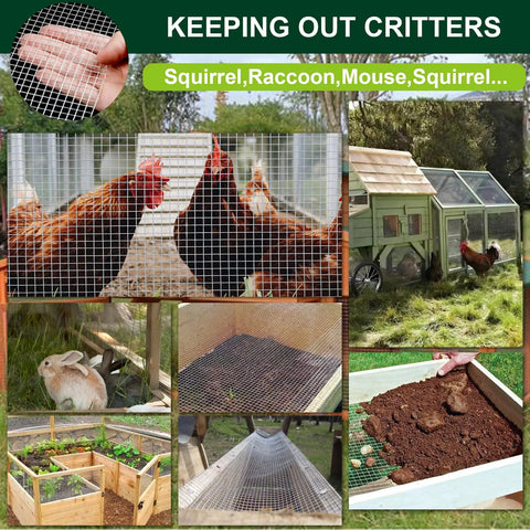 Real Deal 1/8 Inch Hardware Cloth 16 By 10 Feet 27 Gauge Hot Dip Galvanized Welded Wire Mesh for chicken coop with critters.