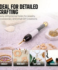 Pin Vise Hand Drill Manual For Jewelry Making With Micro Drill Bits 0.8mm To 2.5mm Rotary Craft Drill For Resin Wood