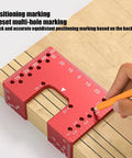 Magnetic Aluminum Cabinet Hinge Repair Plate Kit With Precise Drill Depth for Accurate Door Fix on wooden surface