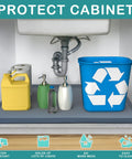 Waterproof Silicone Under Sink Mat 31x22 Inch, Heavy Duty Cabinet Liner For Kitchen And Bath, Spill Proof Oil Resistant