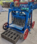 Heavy Duty Concrete Block Making Machine For Industrial Brick Production displaying durable construction blocks on a job site.