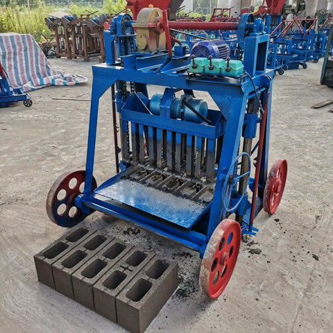 Heavy Duty Concrete Block Making Machine For Industrial Brick Production displaying durable construction blocks on a job site.